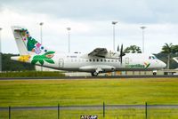 F-OIXO @ TFFR - Air Antilles ATR42-600 just landed at Guadeloupe Pole Caraibes Airport (PTP)