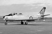 A94-351 @ YSWG - CAC Sabre A94-351 one of pair belonging to 75 sqn calling in at RAAF Base Forestfield in 1961. A94-351 sadly crashed and was written off.1968-12-09. - by kurtfinger