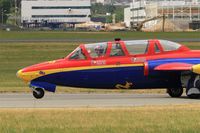 F-GSYD @ LFPB - Fouga CM-170 Magister, Taxiing to Parking area, Paris-Le Bourget (LFPB-LBG) Air show 2015 - by Yves-Q