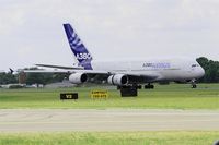 F-WWOW @ LFPB - Airbus A380-841, Landing rwy 05, Paris-Le Bourget (LFPB-LBG) Air show 2015 - by Yves-Q