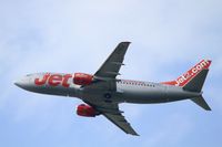 G-CELF @ LFPG - Boeing 737-377, Take off rwy 27L, Roissy Charles De Gaulle airport (LFPG-CDG) - by Yves-Q