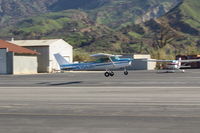 N704JH @ SZP - 1976 Cessna 150M, Continental O-200 100 Hp, landing Rwy 22 - by Doug Robertson