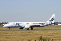 G-FBEF @ LFBD - Embraer ERJ-195LR, Holding point Delta rwy 05, Bordeaux Mérignac airport (LFBD-BOD) - by Yves-Q