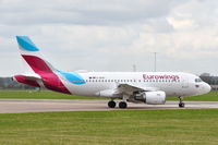 D-AKNT @ EGSH - Leaving Norwich for Hamburg following spray to Eurowings colour scheme. - by keithnewsome