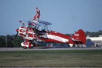 N450PW @ OSH - My friends Bob and Patty Wagner at Oshkosh 1995 the last time I saw Patty perform. - by Charlie Pyles
