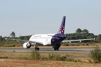 OO-SSG @ LFBD - Airbus A319-112, Lining up rwy 05, Bordeaux Mérignac airport (LFBD-BOD) - by Yves-Q