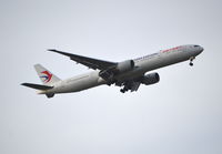 B-2003 @ EGLL - Boeing 777-39P/ER on finals to London Heathrow. Surprised to see this during the virus pandemic. - by moxy