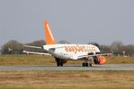 G-EZAV @ LFRB - Airbus A319-111, Reverse thrust landing rwy 07R, Brest-Bretagne Airport (LFRB-BES) - by Yves-Q