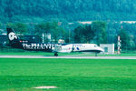 HB-IZK @ LSZA - At Lugano-Agno. Special livery. Scanned from a slide. - by sparrow9