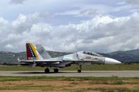 1259 - Sukhoi Su-30MK2V  of the Bolivarian Military Aviation at the Taxi Way of the Lieutenant Vicente Landaeta Gil de Barquisimeto Air Base. - by Carlos E. Perez