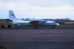 UR-26241 @ EGFH - A poor photo of Busol Airlines An-26 aircraft visiting Swansea Airport at dusk on 13th January 1995. - by Roger Winser