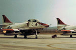 156904 @ NPA - TA-4J Skyhawk of Training Squadron VT-86 on the flight-line at NAS Pensacola, Florida in November 1979. - by Peter Nicholson