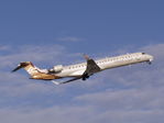 5A-LAB @ LMML - Bombardier CRJ-900ER 5A-LAB Libyan Airlines - by Raymond Zammit