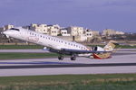 5A-LAL @ LMML - Bombardier CRJ900ER 5A-LAL Libyan Airlines - by Raymond Zammit