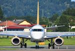 G-NSEY @ LOWG - Aurigny Erj195 lining up for take of at Graz airport LOWG in Austria - by Paul H