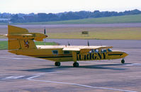 G-OTSB @ GCI - Awaiting departure at Guernsey July 1991 - by Robin Edmonds