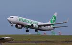 F-GZHU @ EGSH - Lifting off Rwy 27 at Norwich - by AirbusA320