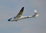 G-CJMK @ EGWN - Schleicher ASK 18 landing at RAF Halton. - by moxy
