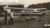 N5389T @ 51NC - Cessna 172E N5389T owned at time by father JB Vinson based out of Zebulon NC private field.  Photo of Dad and brother David replacing nav light in 70s. - by Stephen Vinson