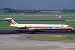 D-ALLQ @ EDDL - D-ALLQ   McDonnell Douglas DC-9-83 (MD83) [53014] (Aero Lloyd) Dusseldorf Int'l~D 28/09/1992 - by Ray Barber