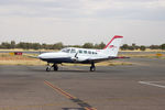 VH-CAJ @ YBAS - Taxiing from 30 to GA YBAS Alice Springs NT after arrival from YTNK Operated by Chartair Pty Ltd - by Jason Stray