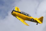G-DDMV @ EGKH - 1952 Texan flying over Headcorn, Kent - by Chris Holtby