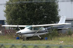 N456JG @ EDOP - Cessna 182P Skylane at Schwerin-Parchim airport, Germany. It looks abandoned in the hunting territory of the airport cat. - by Van Propeller