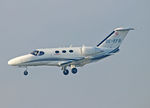 OE-FFB @ LFBO - Landing rwy 14R... additional Globe Air titles... - by Shunn311