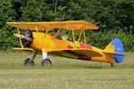 F-AZJR @ LFFQ - Boeing PT-13D Kaydet (E75), Taxiing, La Ferté-Alais Airfield (LFFQ) Air show 2015 - by Yves-Q