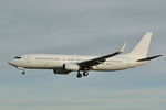 LN-RGC @ EGSH - Arriving at Norwich from Stockholm with plain white colour scheme. - by keithnewsome