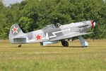 F-AZXZ @ LFFQ - Yakovlev YAK-3UA Replica, Taxiing, La Ferté-Alais Airfield (LFFQ) Air show 2015 - by Yves-Q