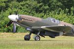 F-AZJS @ LFFQ - Supermarine 389 Spitfire PR.XIX, Taxiing, La Ferté-Alais airfield (LFFQ) Air show 2015 - by Yves-Q