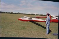 BGA1210 @ BFGC - BGA1210- red nose, strip under fuselage, up  rudder, red outer wing sections.  I part owned 1988-1990. Had ben restored by Flt Lt. Roy Greenslade following crash b4 we bought, crashed after I sold share, restored to fly again, still was flying post 2018 - by Paul Davies