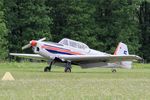 F-AZRV @ LFFQ - Zlin Z-526 Trener Master, Landing rwy 28, La Ferté-Alais airfield (LFFQ) Air show 2016 - by Yves-Q