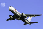 N797AX @ KABE - Departing with the moon in the background. - by NToto