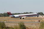 I-SMEL @ LFBD - McDonnell Douglas MD-82, Landing rwy 05, Bordeaux-Mérignac airport (LFBD-BOD) - by Yves-Q