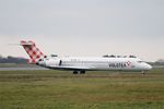 EI-FCB @ LFRB - Boeing 717-200, Taxiing to boarding ramp, Brest-Bretagne Airport (LFRB-BES) - by Yves-Q