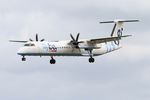 G-FLBB @ LFRB - De Havilland Canada DHC-8-402Q Dash 8, Short approach rwy 25L, Bordeaux Mérignac airport (LFBD-BOD) - by Yves-Q