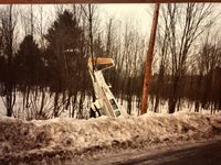 N201UM @ 4B7 - Nosed into a snowbank at Schroon Lake NY after an aborted landing at Schroon Lake, NY.  Stalled and nosed into snowbank. I don't believe the pilot was hurt.  This was in the early 80's - by Ronald D Wyrtzen