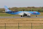 OO-TEA @ LFRB - Embraer 190LR, Reverse thrust landing rwy 07R, Brest-Bretagne airport (LFRB-BES) - by Yves-Q