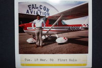 N9896J - First Solo 1980 Yankton SD.  Instructor 'Van' Falcon Aviation. - by John B