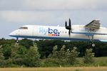 G-ECOJ @ LFRB - De Havilland Canada DHC-8-402Q Dash 8, Landing rwy 25L, Brest-Bretagne airport (LFRB-BES) - by Yves-Q