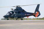 OO-NHO @ LFRB - Eurocopter AS- 365N-3 Dauphin 2, Landing, Brest-Bretagne airport (LFRB-BES) - by Yves-Q