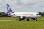 LY-ONL @ LFRB - Airbus A320-214, Taxiing rwy 25L, Brest-Bretagne airport (LFRB-BES) - by Yves-Q