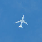D-ABYF @ EGFH - OTT. Lufthansa B747 aircraft eastbound at 37000 feet. - by Roger Winser