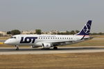 SP-LID @ LMML - Embraer 175LR SP-LID LOT Polish Airlines - by Raymond Zammit