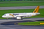 9V-TAP @ WSSS - 9V-TAP   Airbus A320-232 [4445] (Tiger Airways) Singapore-Changi~9V 18/02/2013 - by Ray Barber