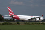 3B-NBD @ EHTW - Air Mauritius Airbus A340-313 during engine removal before scrapping by AELS at Twente airfield, the Netherlands - by Van Propeller