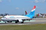 LX-LGQ @ LPPT - Luxair B737 departing to LUX - by FerryPNL