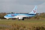 OO-JOS @ LFRB - Boeing 737-7K5, Take off run rwy 25L, Brest-Bretagne airport (LFRB-BES) - by Yves-Q